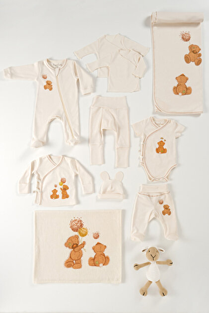 tinylamb Fluffy Bear Unisex 10 Parça %100 Pamuk Hastane Çıkışı