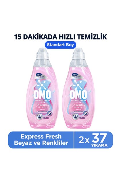 Express Fresh Sensitive Beyaz ve Renkliler Sıvı Çamaşır Deterjanı 1480ml x2