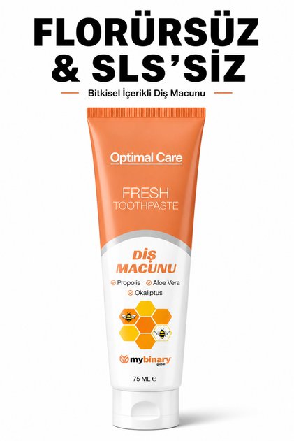 Natural Fluoride-Free Herbal Toothpaste with Aloe Vera and Propolis, Sls-Free 75 ml