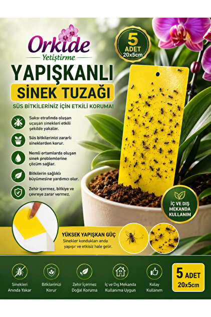 Orkide Yetiştirme Saksı Tipi Yapışkanlı Sinek Tuzağı - Fiyatı