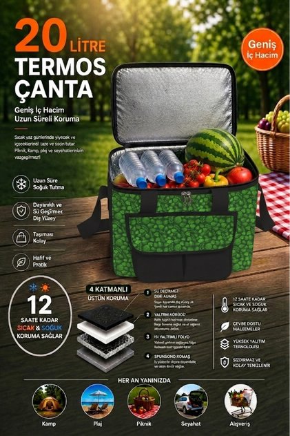 Premium quality 20 liter picnic thermos bag thermal bag 35*24*24 cm
