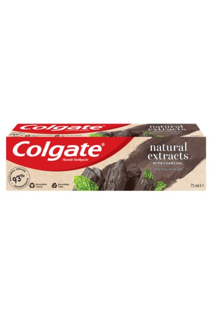 Colgate Toothpaste 75ml with Natural Extracts Pure Charcoal Cleansing, Deep Cleaning