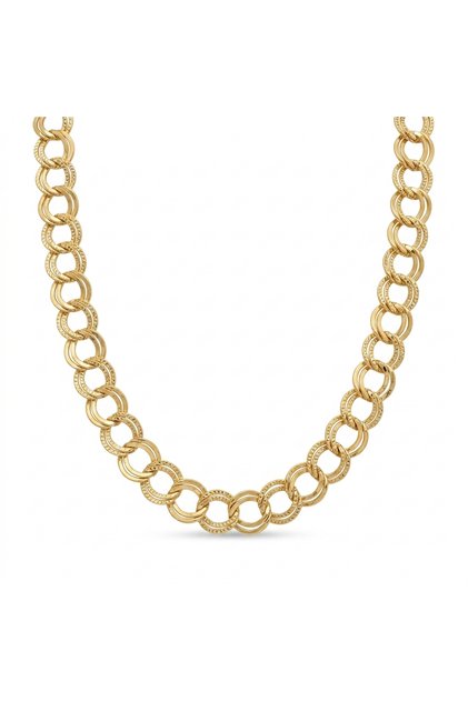 Cm Jewelry Gold Big Circle Chain Women's Necklace 45 cm Stainless Steel | It Doesn'T Get Dark | Special Boxed