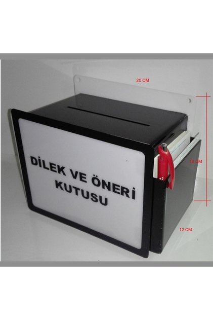 Black and White Wall Mounted Wish Suggestion Box