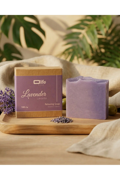 Natural Handmade Lavender Scented Soap 100g
