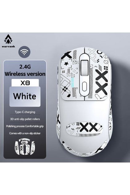 X8 Wireless W Warvank X8 Wireless Gaming Mouse 500mAh TYPE-C Rechargeable Office Mouse Suitable for