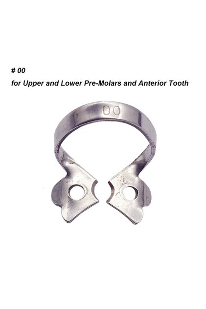 00 1Pc Dental Dam Clamps Endodontic Restorative Barrier Clips Stainless Steel Frame Holder fo...