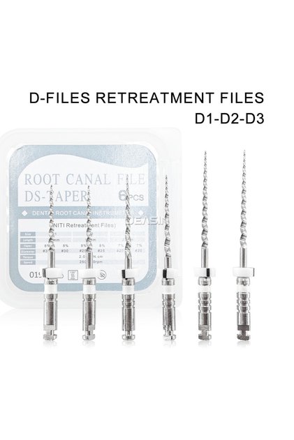 D1-3 Hot 6Pcs/Box Deatal Endodontic Retreatment Files Niti Super D1-D3 Rotary Files For Root Canal C