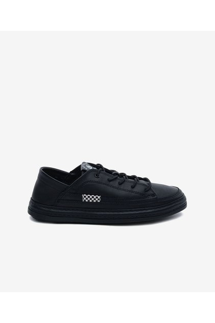 Kadın Siyah Hakiki Deri Sneaker Ayakkabı 5Y2SA33670