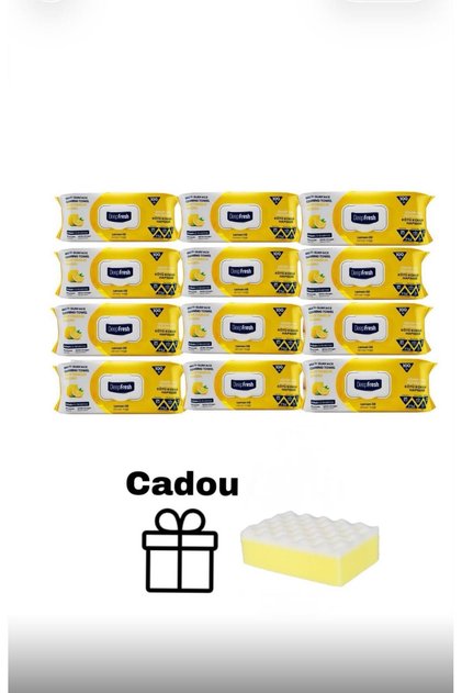 Şerveţele umede pentru multisuprafeţe cu bicarbonat şi oțet Lemon 100 bucăți × 12 pachete