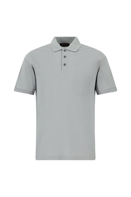 Regular Fit Cotton Embroidered Mercerized Polo Collar T-Shirt