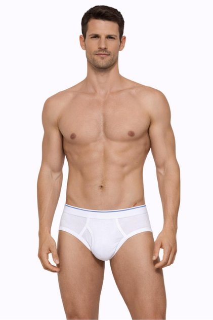 Men's Elastic White Slip 0887