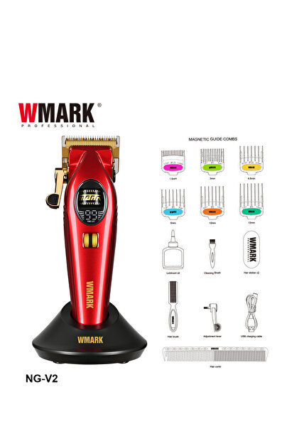 Wmark NG-V2 Mor Profesyonel Saç Kesme Makinesi | 9000 RPM BLDC