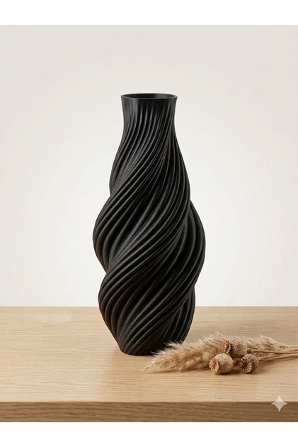 Modern Twist Spiral Tasarım Dekoratif Vazo