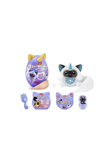 Плюшена играчка Kittycorn Dolly S9 Surprise с розова опашка, колекционерска, 3 броя