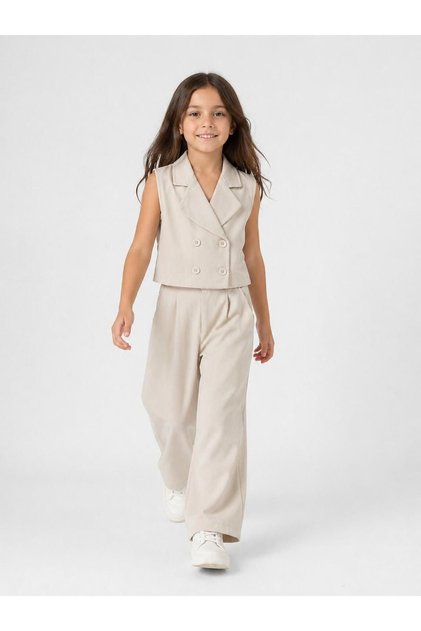 Girl's Pants and Vest Double Set