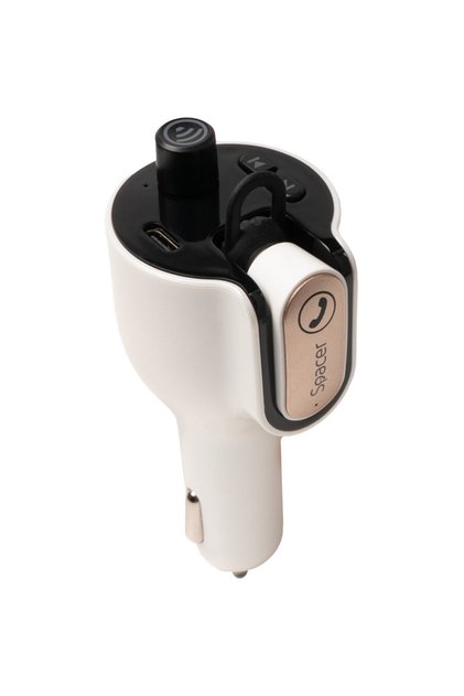 MODULATOR AUTO FM cu cască Bluetooth 5.0, 1xUSB QC3.0 + Type-C; 1xUSB max. 5V/3.1A, căști