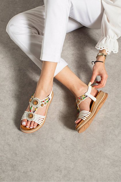 2066 Women's Stoned Wedge Sole Daily Comfort Sandals