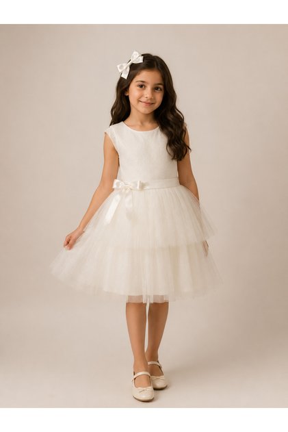 Princess Girls Tulle Evening Dress Wedding Birthday Party