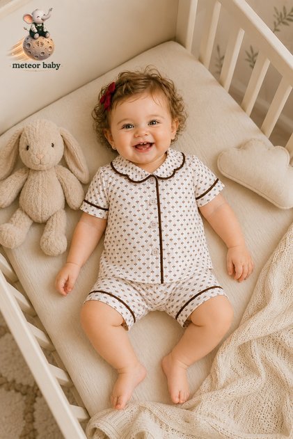 Girl'S/Baby's Shorts Pajama Set Cotton Summer Set