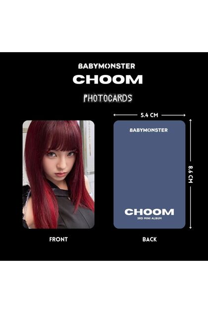Kpop Dünyasi BABYMONSTER '' Choom '' Metallic Ver. Photocards Set