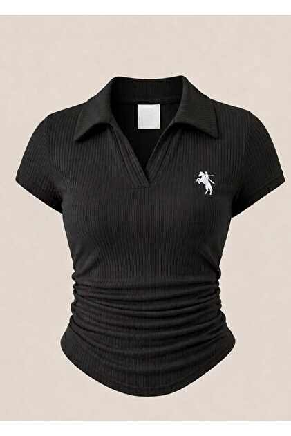 Polo Yaka Fitilli Likralı