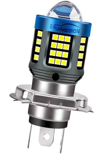Bec Led H4 MOTO двуфазен 3030 с 61 LED SMD, температура на светлината 6000K, мощност 160W, 15000 lm