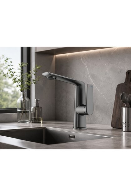 GLORİA ANTRASİT LAVABO BATARYASI
