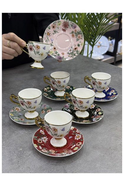 Hesita Porcelain 6-Piece Cup Set
