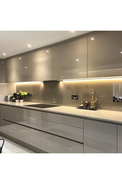 Ledli Hazır Mutfak Dolabı High Gloss Kapak Özel Ölçülerde Üretim