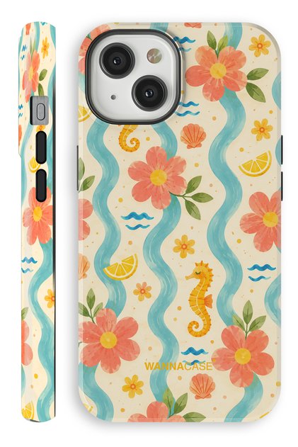 iPhone 13 Sea Flower Double Layer Essential Tough Phone Case