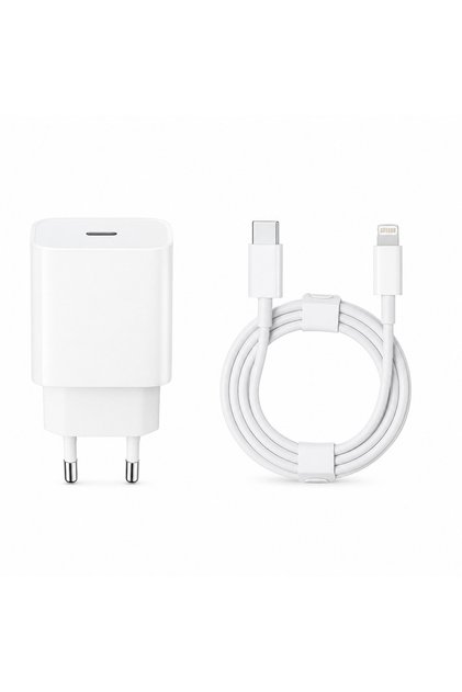 Încărcător Rapid 20W iPhone 14/13/12/11/X/SE Pro Max Plus, Cablu Lightning 1m Inclus, Fast Charge PD, Compatibil iPad AirPods, Kulstern™