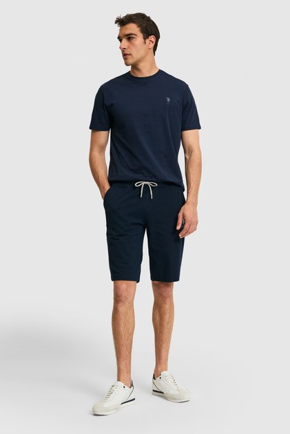 Men's Navy Blue Knitted Shorts 50322604-Vr033