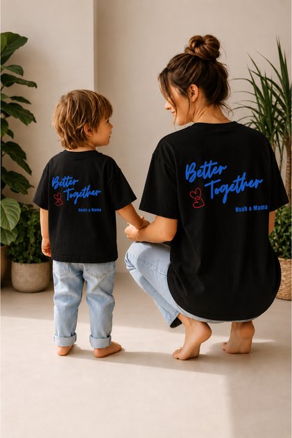Mother Son Combination T-Shirt 100% Cotton Oversize Comfortable Fit (Must Order 2 Pieces for Combination)