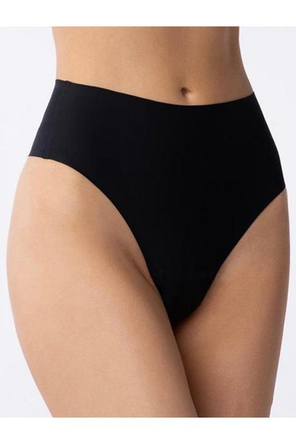 Chiloti tanga invisible microfibra cu talie inalta Julimex String Maxi