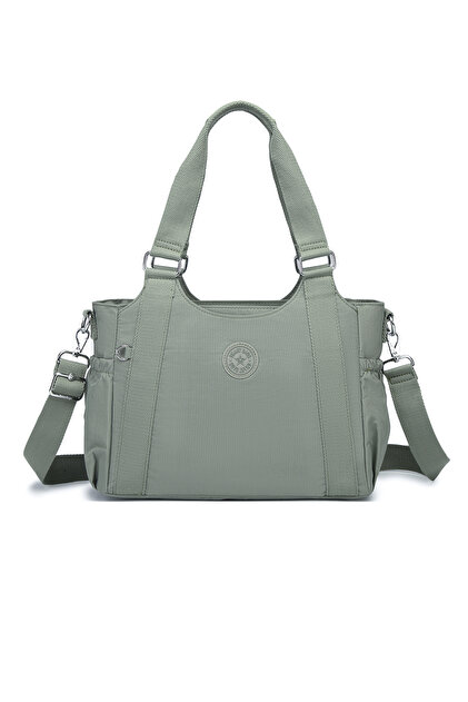 Daily Medium Size Waterproof Crinkle Fabric Women's Shoulder Bag Green