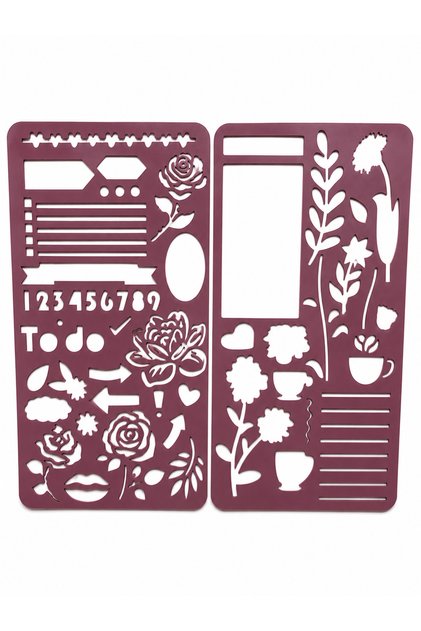 2'li Planner ve Journal Şablon Seti | Bullet Journal, Ajanda ve Scrapbook Stencil