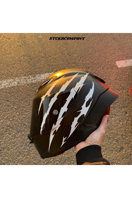 Pençe Kask Sticker – Motor Kaskı İçin Premium Pençe Sticker - Motor Sticker