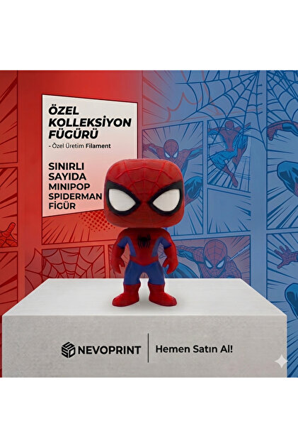 Özel Üretim Örümcek Adam Minipop Figür
