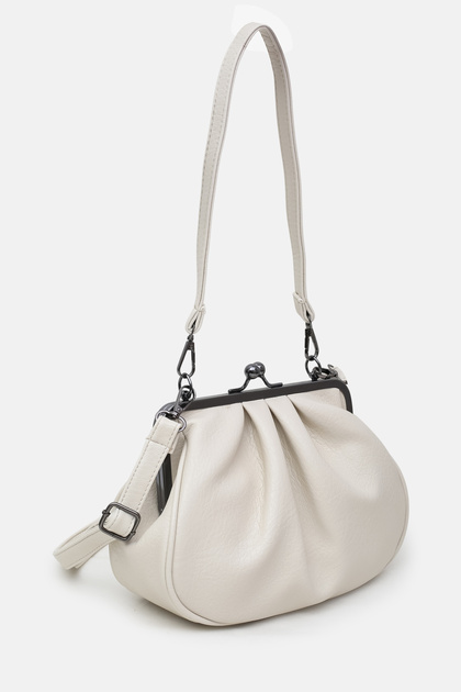 Women's Cream Burs Detailed Hand, Arm and Shoulder Bag 28X18 cm