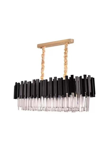 Candelabru Cristal BLOIS Regalis 10xE14, Lungime 80cm, Negru, Inaltime Reglabila