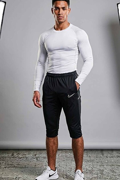 Nike Erkek Antrenman Kapri Dri-FIT Fermuarlı Lacivert /Siyah Şort