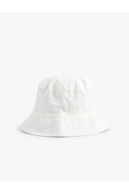 Pamuklu Brodeli Bucket Şapka