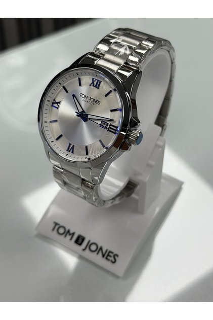 White Dial Shiny Akrep-Yelkovan Steel Band Men's Wristwatch