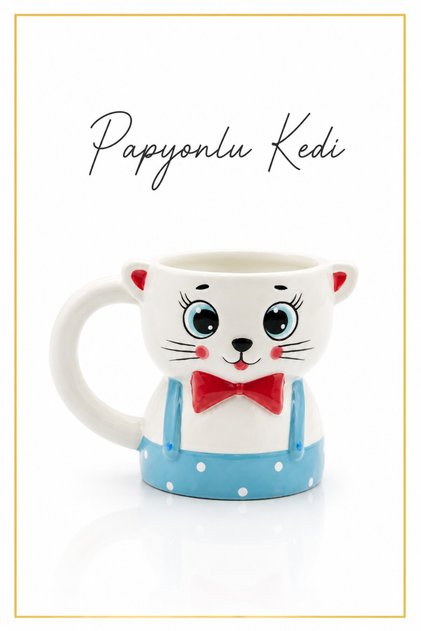 Cat with Bow Tie 450 ml Ceramic Mug - Mug