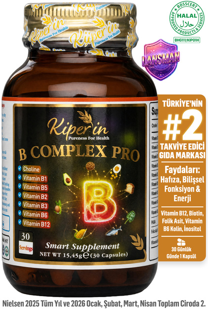 B Complex Pro | Yüksek Emilim B Vitamini Kompleksi | 30 Kapsül