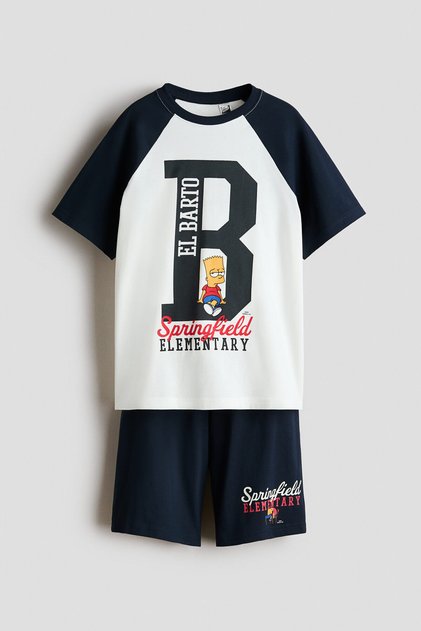 Pamuklu ve Baskılı Pijama Takımı