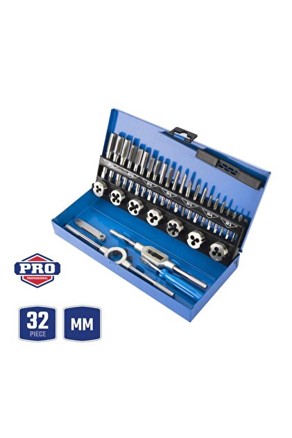 Workpro WP309008 32 Parça Profesyonel Metrik Kılavuz ve Pafta