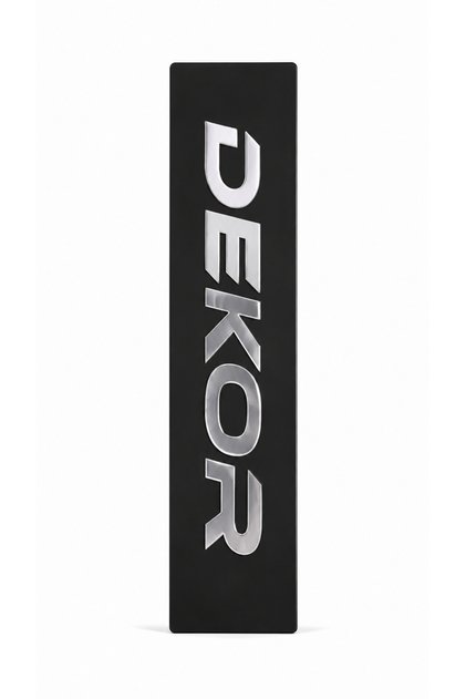 Dekor Yazılı Pleksi Plaka – Siyah Gümüş Dekoratif Oto Plaka