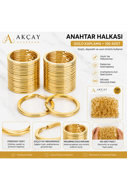 Anahtarlık Halkası 3 Cm 100 Adet Paslanmaz
